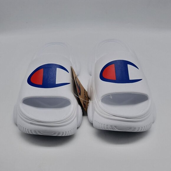 Champion Meloso Squish Slide Sandals Youth‎ Size 6 White Comfort EVA Upper Sole - Picture 2 of 10